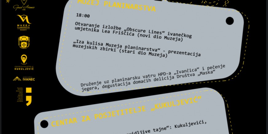 NOĆ MUZEJA IVANEC 2025. Danas nesvakidašnja Noć muzeja u Muzeju planinarstva Ivanec i u Centru za posjetitelje „Kukuljević“ ! Ne propustite!