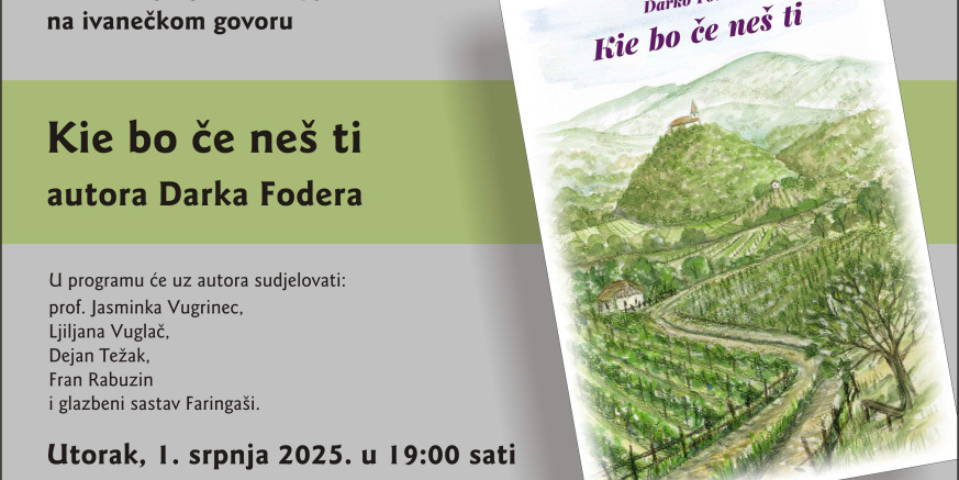 VEČERAS PREDSTAVLJANJE PJESNIČKE ZBIRKE DARKA FODERA „Kie bo če neš ti“ (utorak, 1. srpnja, amfiteatar Srednje škole)