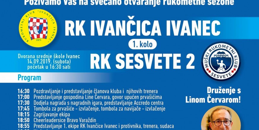 U subotu, 14. rujna, RK Ivančica velikom manifestacijom otvara novu rukometnu sezonu