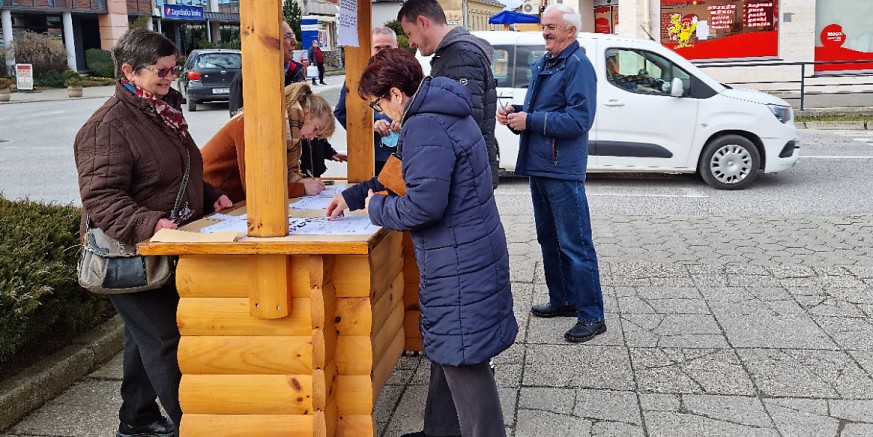 I sutra (srijeda, 2. ožujka) potpisivanje peticije na gradskoj špici i na tržnici od 8 do 12 sati