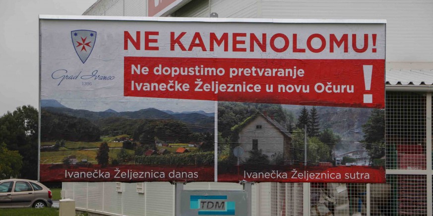 I SA JUMBO PLAKATA KOD SPARA - NE kamenolomu na Ivančici!